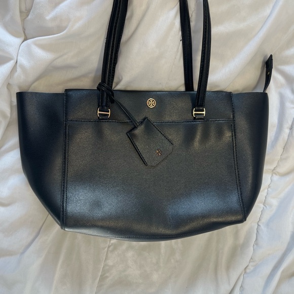 Tory Burch Black Leather Tote - Picture 2 of 9